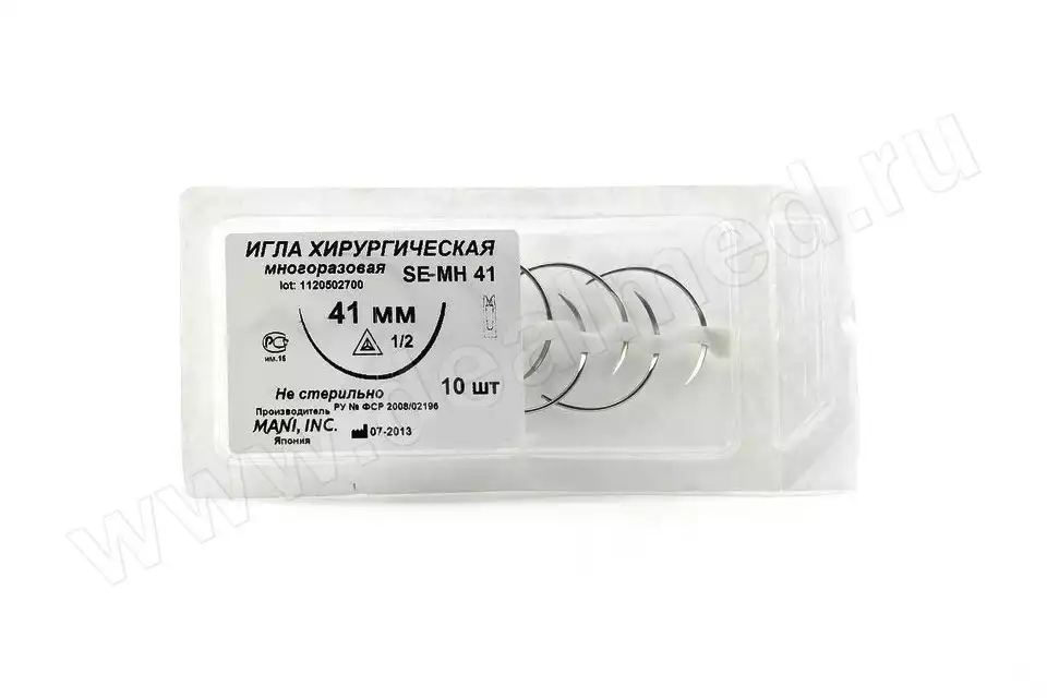 Игла хирургическая многоразовая режущая MANI SE-MH 41 1/2 (d=0,98)