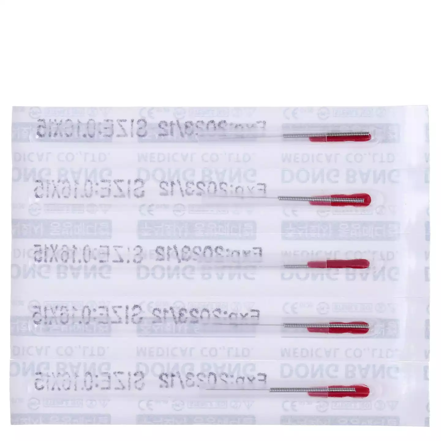 Игла акупунктурная стальная DB100, размер 0,16х15мм, с направителем и классической стальной пружинчатой рукояткой, 1шт - стерильный блистер, упаковка 100шт