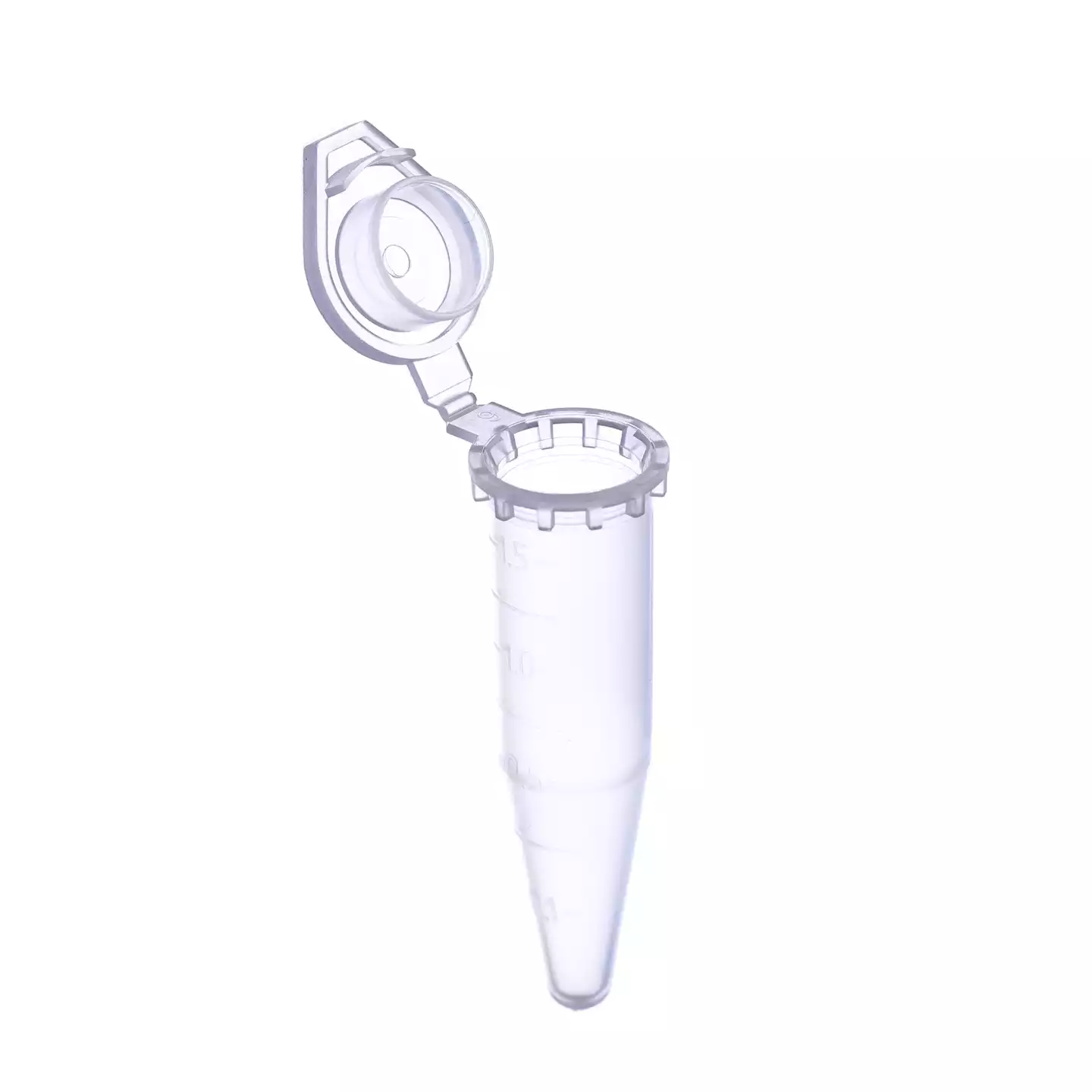 Пробирка центрифужная с интегрированной крышкой на петле, объем 1,5мл, (типа Эппендорф), коническая, нестерильная