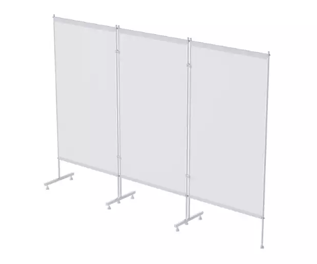 Ширма медицинская ШМ МСК-3301-01 без колес, трехсекционная