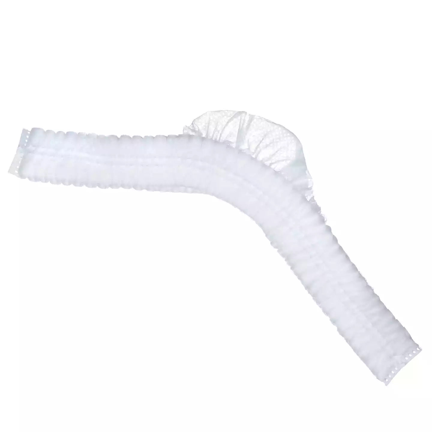 Шапочка Шарлотта (клип), модель "Плиссе", материал Спанбонд 18г/м2, нестерильная, белая, с РУ