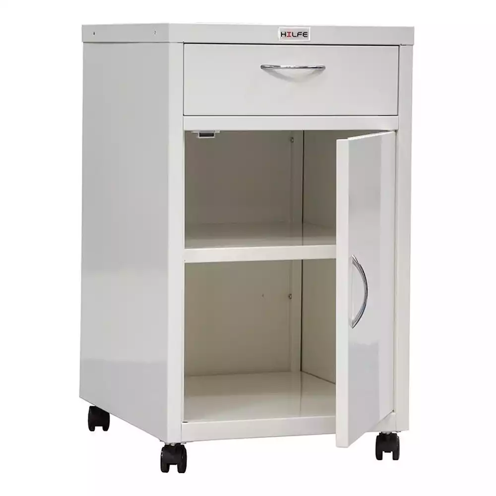 Тумба "МД ТП-2" медицинская прикроватная, размер 710/652.5x420x490мм, цвет белый