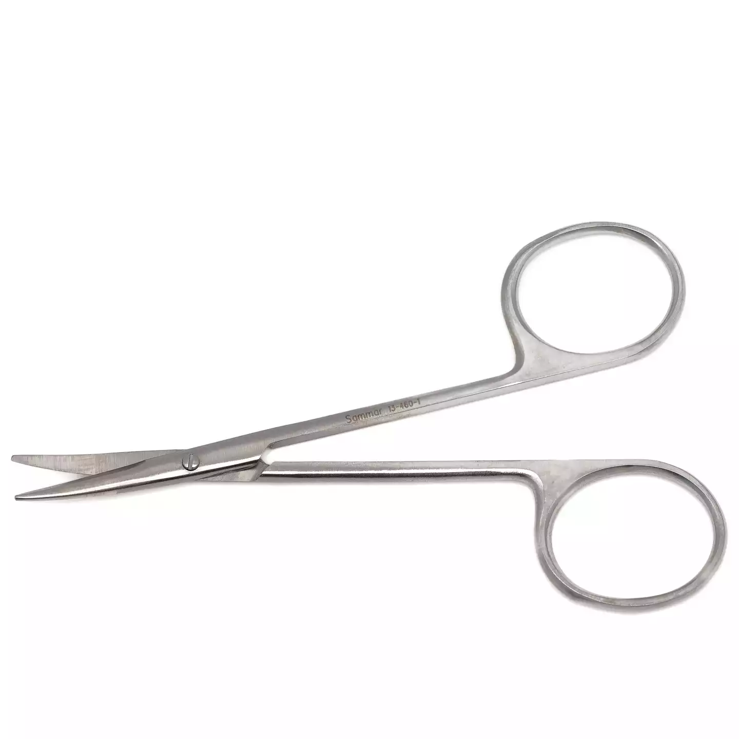 Ножницы 13460-1 глазные тупоконечные вертикально-изогнутые, длина 113мм, аналог Н-42