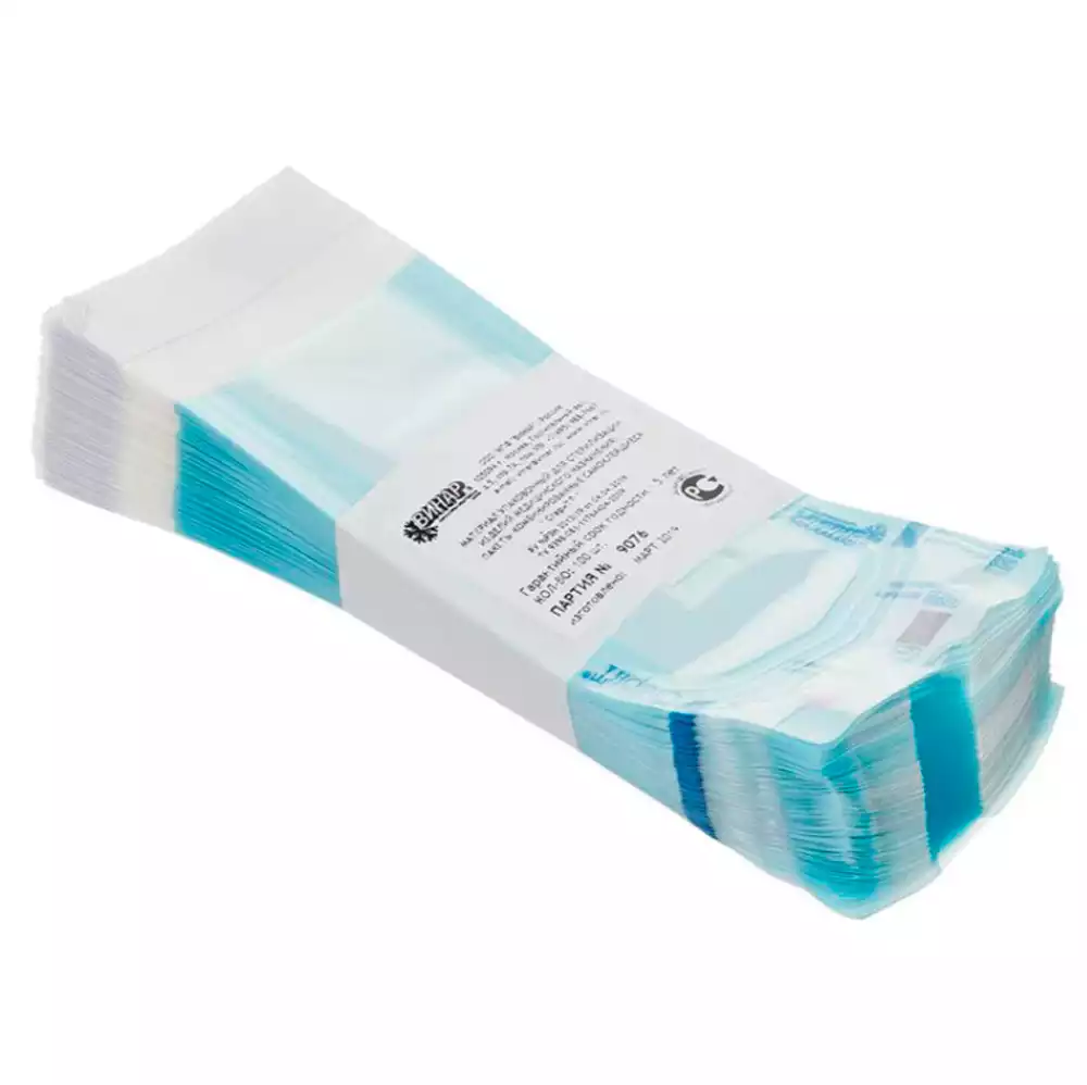 Пакет СтериТ, размер 60*140мм, комбинированный, самоклеющийся, упаковка 100шт