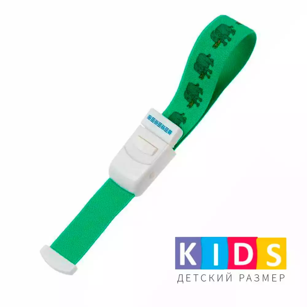 Жгут венозный детский MEDEREN, размер 360*25*1мм, зеленый с рисунком