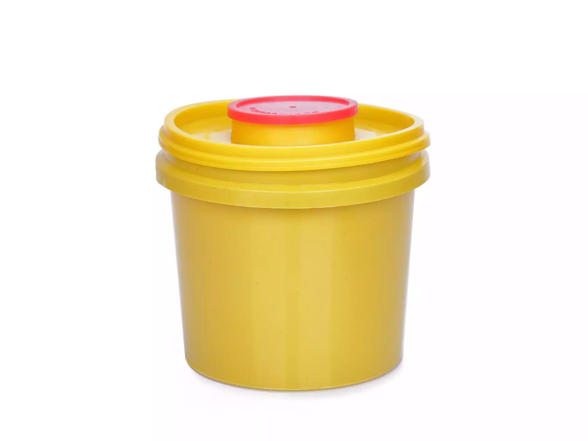 Емкость-контейнер для сбора острого инструментария (с иглосъемником), объем 1,0л (класс Б), желтая, одноразовая