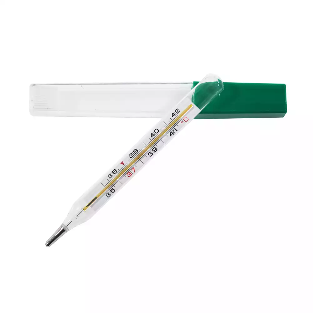 Термометр медицинский ртутный TVY-120 в пластиковом футляре