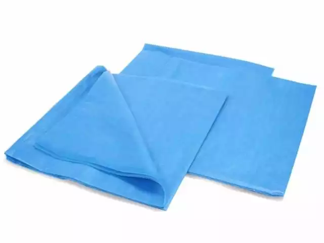 Простыня, размер 80*70см, материал спанбонд ламинированный пл. 40г/м2, нестерильная, голубая
