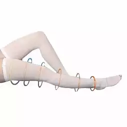 Чулки антиэмболические, 1 класс компрессии, 20 мм рт.ст., цвет белый, размер 2(М), щиколотка 21-23см, длина 39-40см