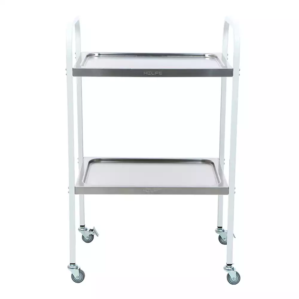 Столик МД SP 2N процедурный перевижной с 2-мя полками (нерж.сталь), меб.колеса пластик, размер 960x620x450мм