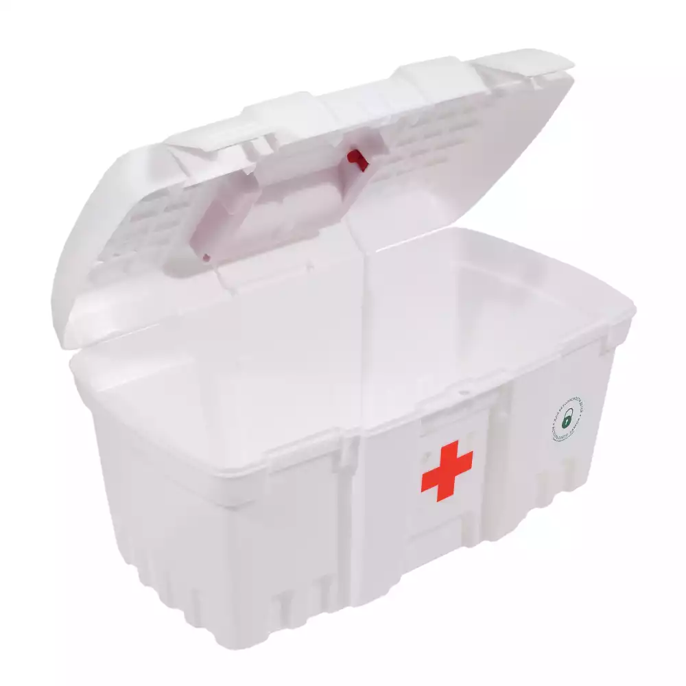 Аптечка (футляр) "Скорая помощь" BR3756БЛ большая, без наполнения, цвет белый