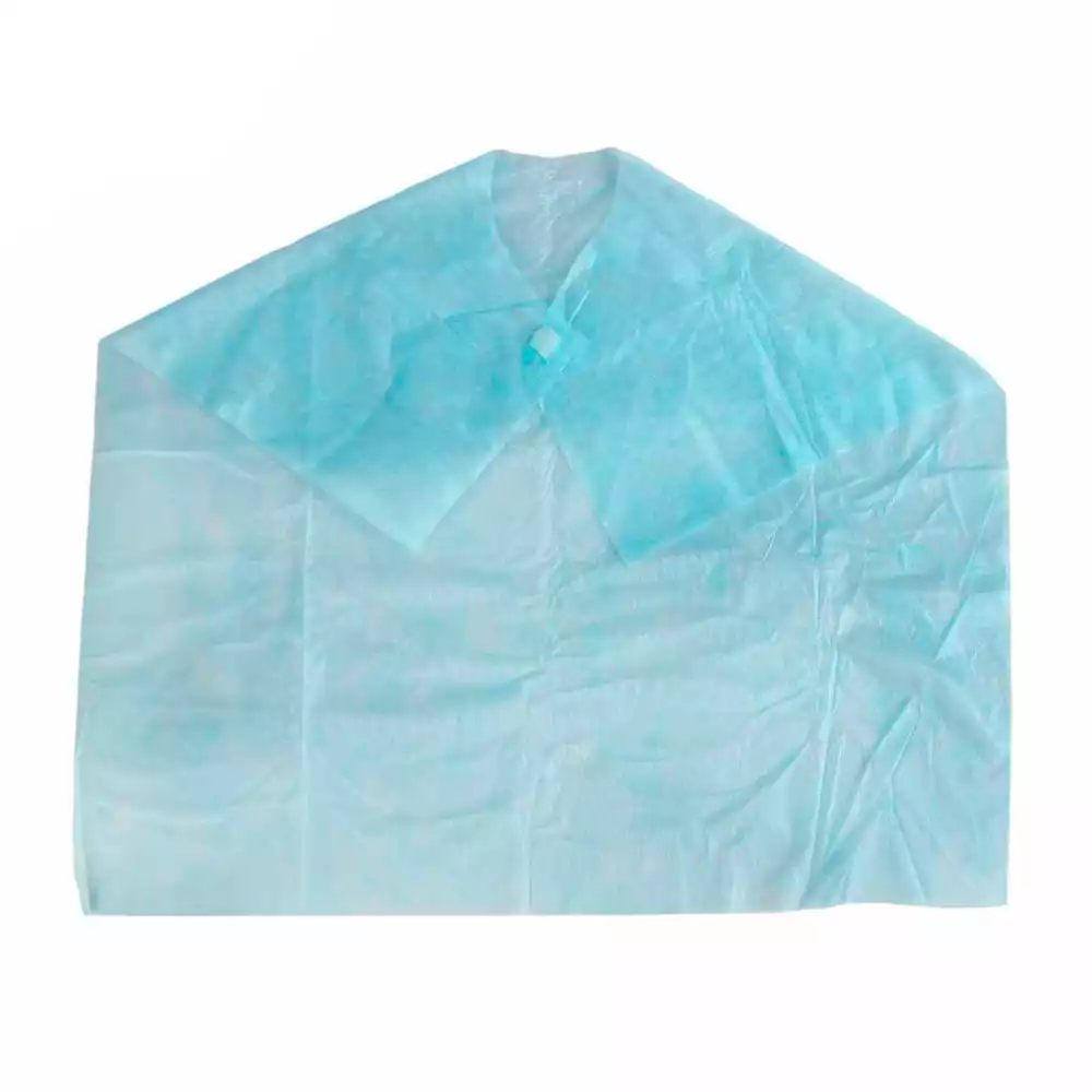 Салфетка-нагрудник 80*70 см, ламинированный спанбонд 40г/м2, с вырезом для горловины на липучке