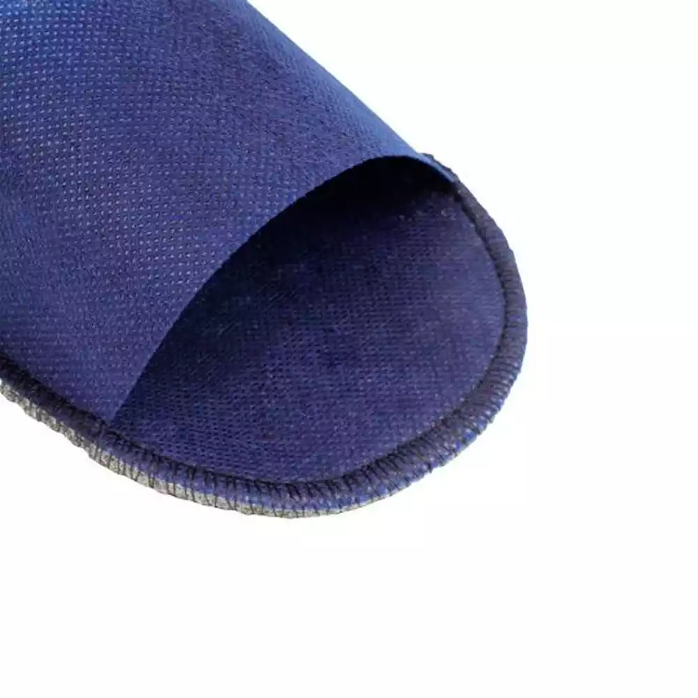 Тапочки одноразовые "Стандарт", с открытым мысом, на жесткой подошве, толщина 5мм, верх - спанбонд, цвет синий, размер 37-42