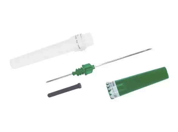 Игла двусторонняя для забора крови 21G, размер 0,8х25 мм (зелёный колпачок)