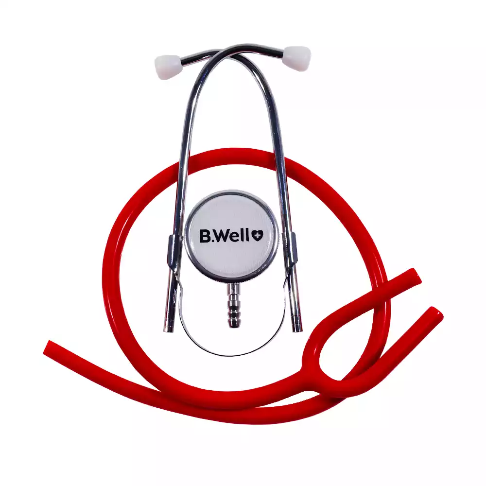 Стетоскоп WS-2, двухголовочный красный
