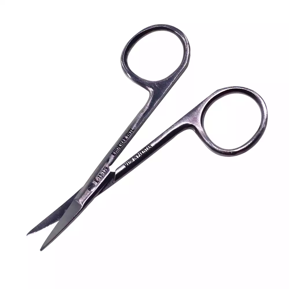 Ножницы Н-21 остроконечные вертикально-изогнутые, длина 100мм