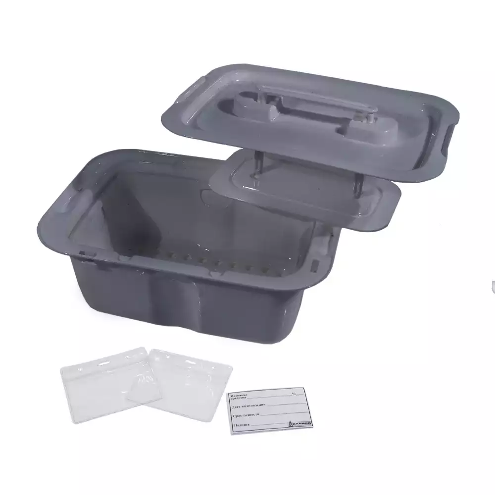 Емкость-контейнер ЕДПО-1, объем 1,0л, размер 241*163*100мм, полимерный, новая конструкция