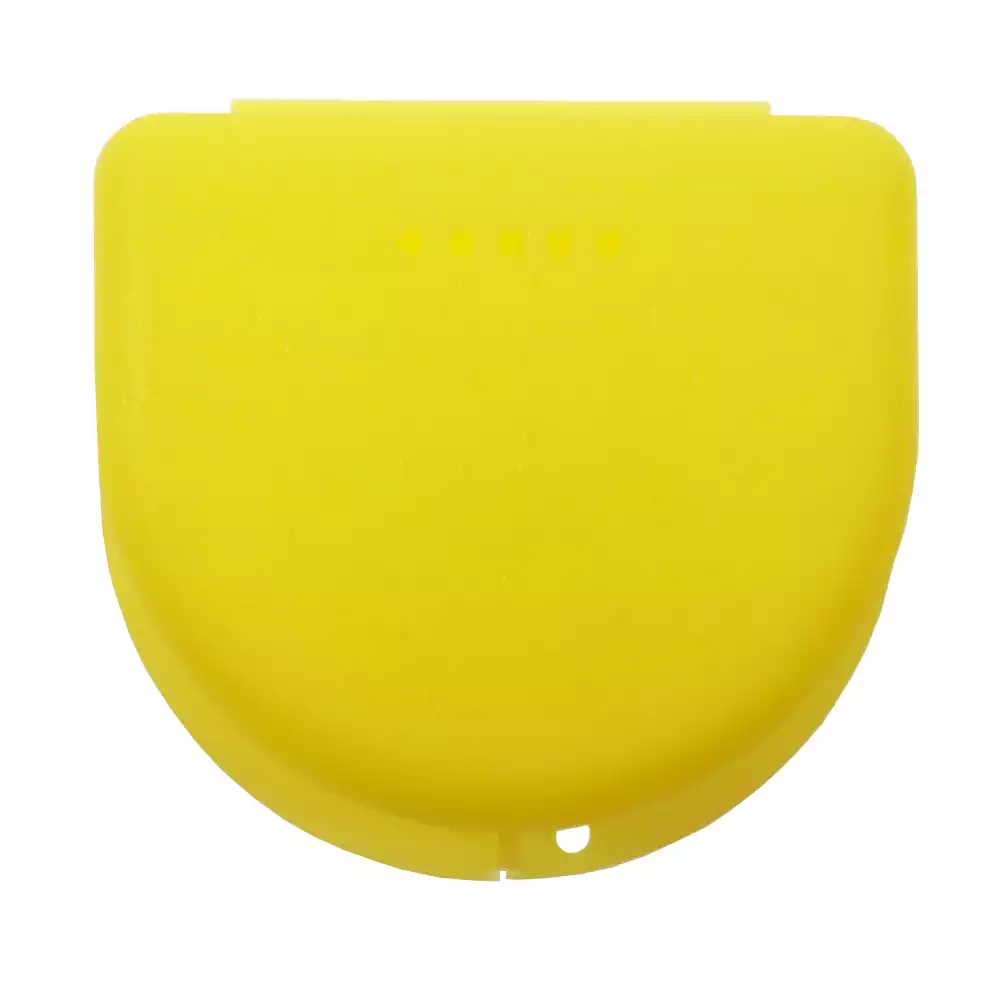 Контейнер для съемных ортодонт.аппаратов малый - цвет желтый