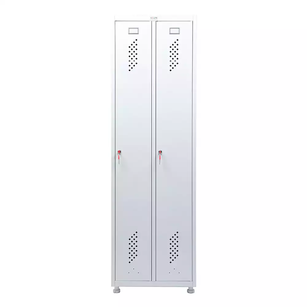 Шкаф для раздевалок HILFE МД2 ШМ-SS, размер 1830/1920x575x500мм, цвет белый