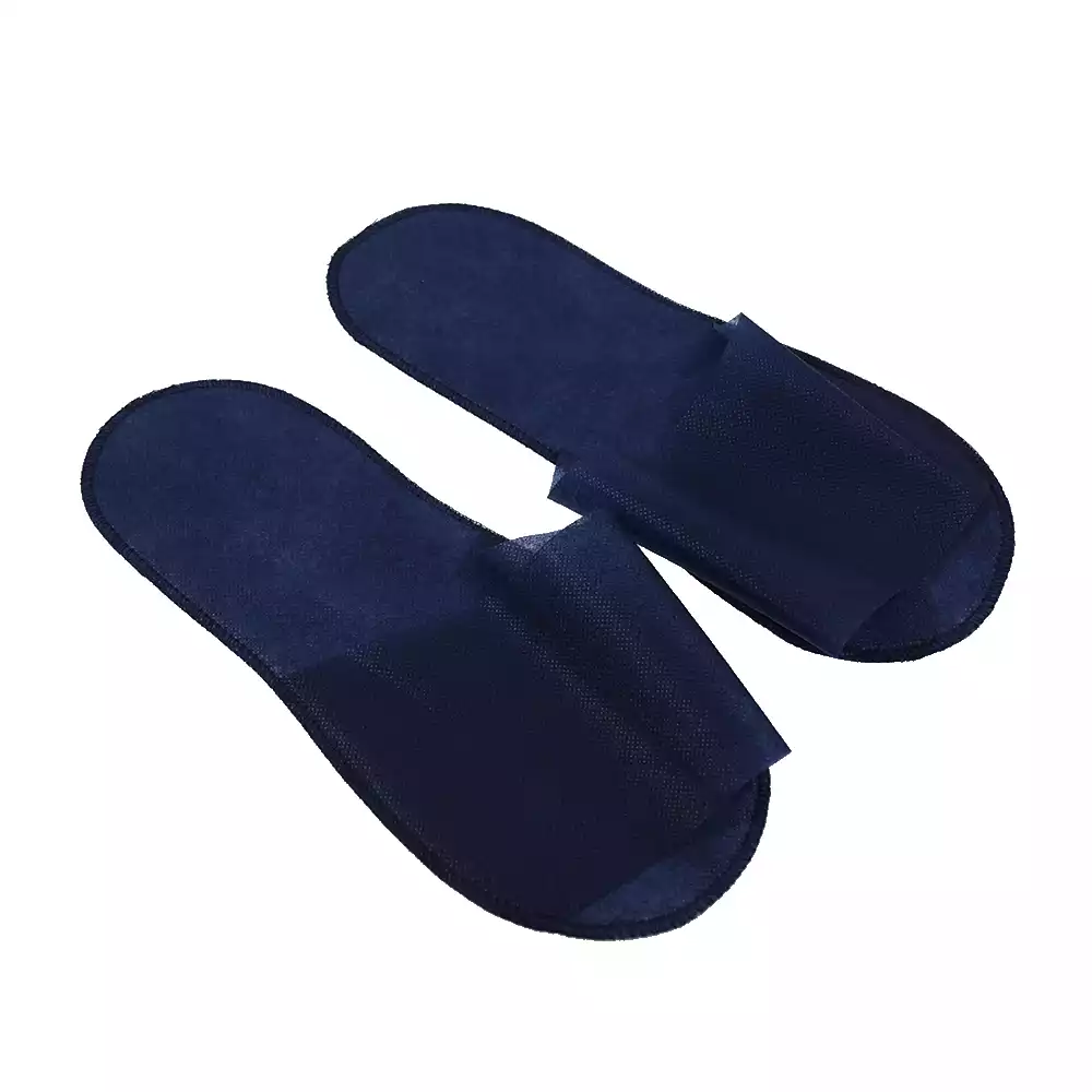 Тапочки одноразовые "Стандарт Плюс", с открытым мысом, на жесткой подошве, толщина 3мм, верх - СМС, размер 37-43, цвет синий