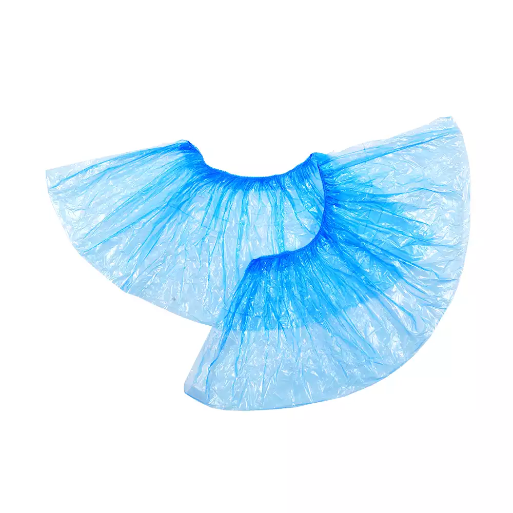 Бахилы "Лайт", полиэтиленовые, гладкие, вес 1,2гр, размер 400*120мм, синие ЕВРОБЛОК