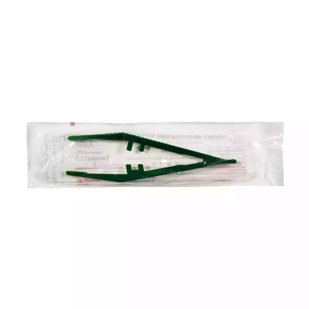 Пинцет медицинский 125мм, прямой, одноразовый, стерильный