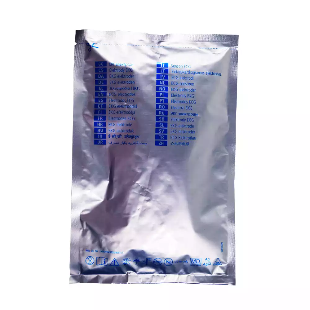 Электроды MSGLT-08G одноразовые для ЭКГ, размер 45х42мм, с кнопочным коннектором, твердогелевые