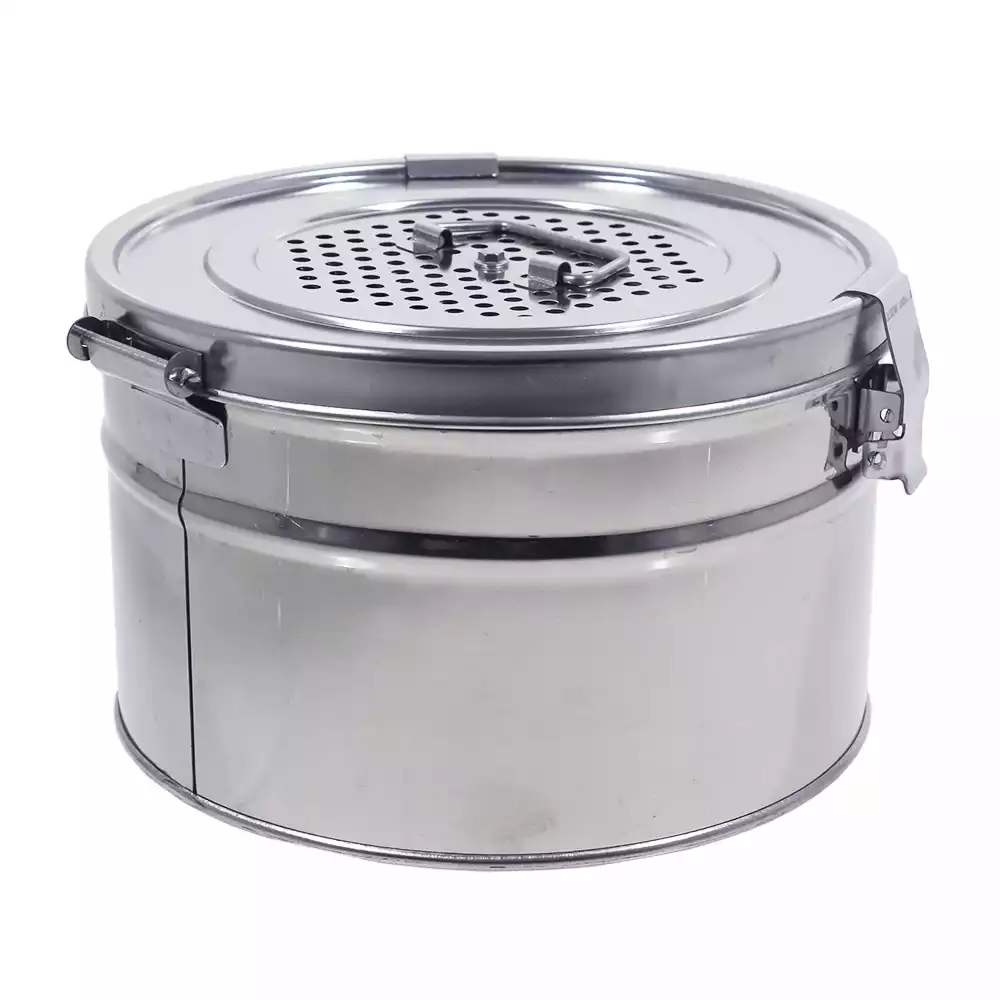 Бикс медицинский (Коробка стерилизационная), круглый, с фильтрами КСКФ-9, объем 9,0л