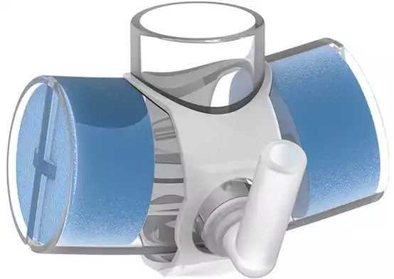 Тепловлагообменник (фильтр) трахеостомический ThermoTrach® с кислородным соединителем и силиконовым лепестковым клапаном