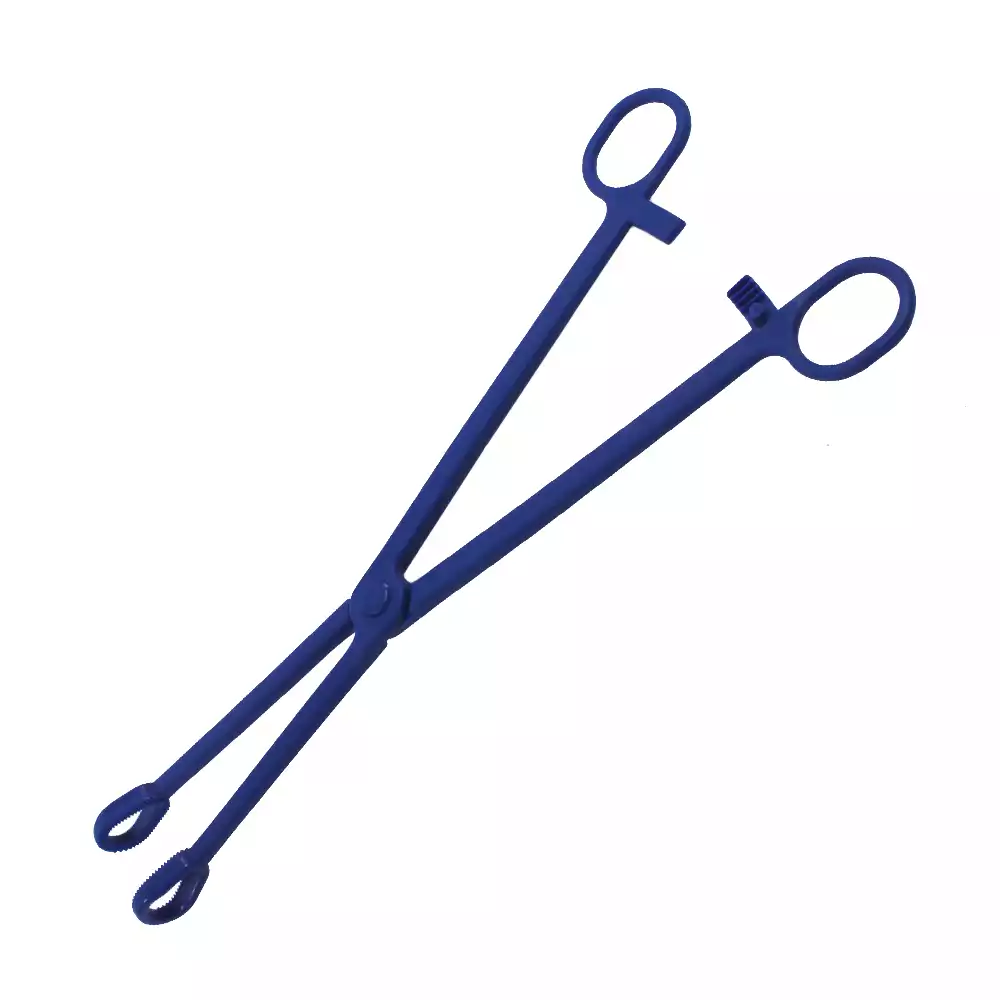 Пинцет медицинский 240мм, зажимный, одноразовый, стерильный