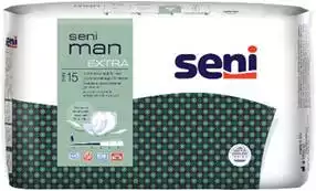 Вкладыши урологические для мужчин SENI MAN, размер extra, для легкой степени, упаковка 15шт