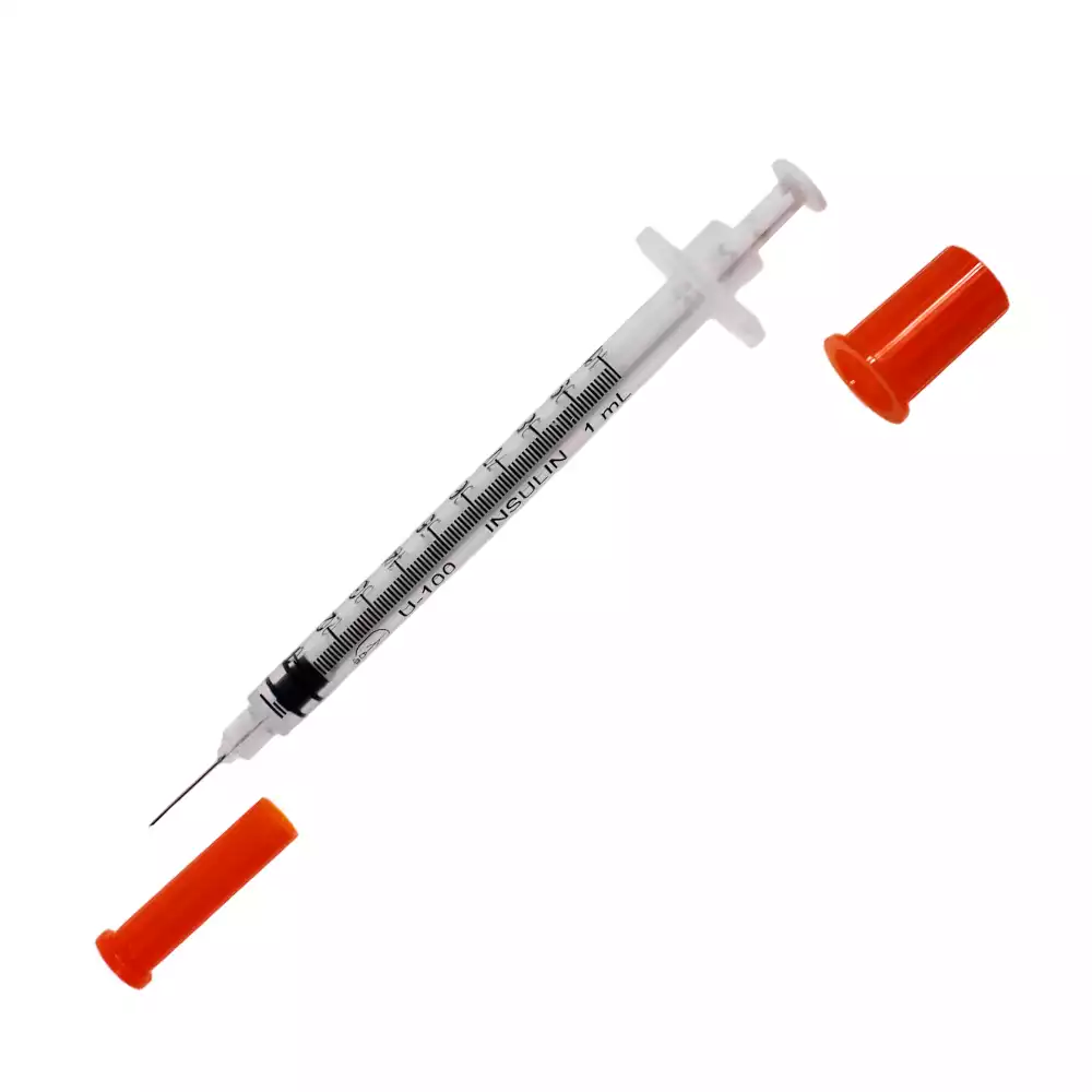 Шприц MESOLIFE объем 1,0мл инсулиновый U-100, 3-х компонентный, интегрированная игла 30G (0,30x13мм), стерильный