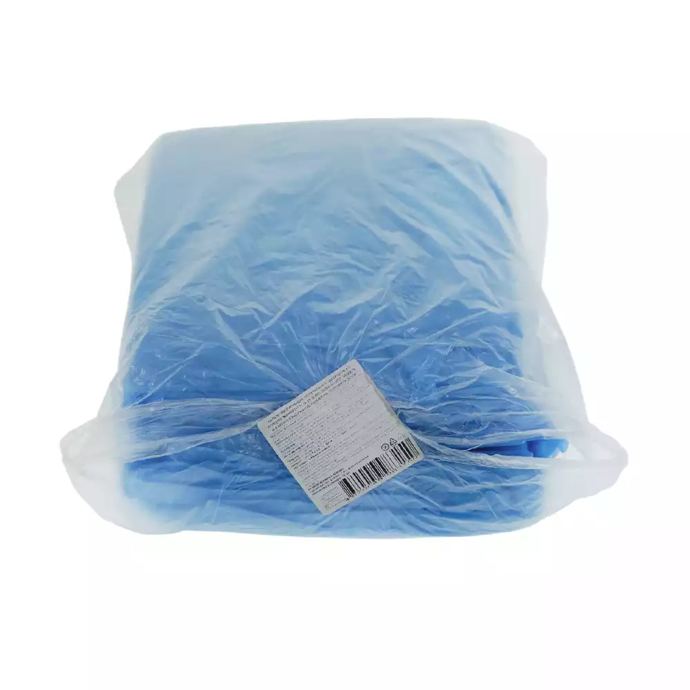 Халат изолирующий одноразовый на завязках, рукав на манжете, материал спанбонд длина 110 см голубой, XXL