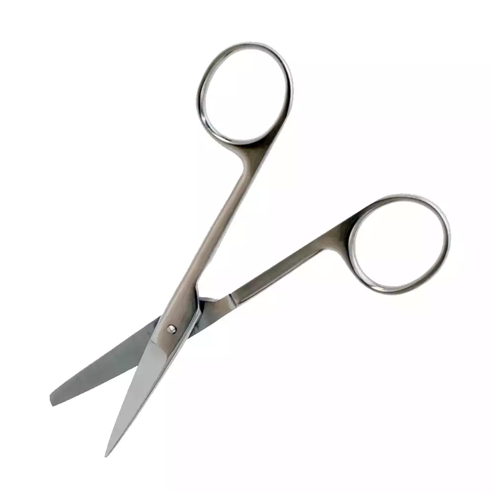 Ножницы J-22-010 с 1-м острым концом прямые, детские, длина 125мм (аналог Н-63)