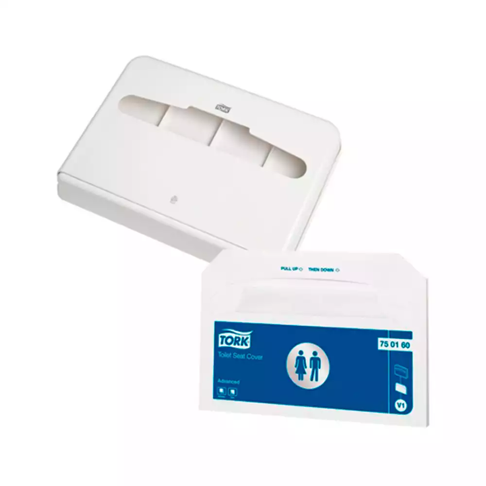 Покрытие защитное на сидение унитаза Tork Advanced Vip Seats, матерал - бумага, размер 41*36см, упаковка 250шт