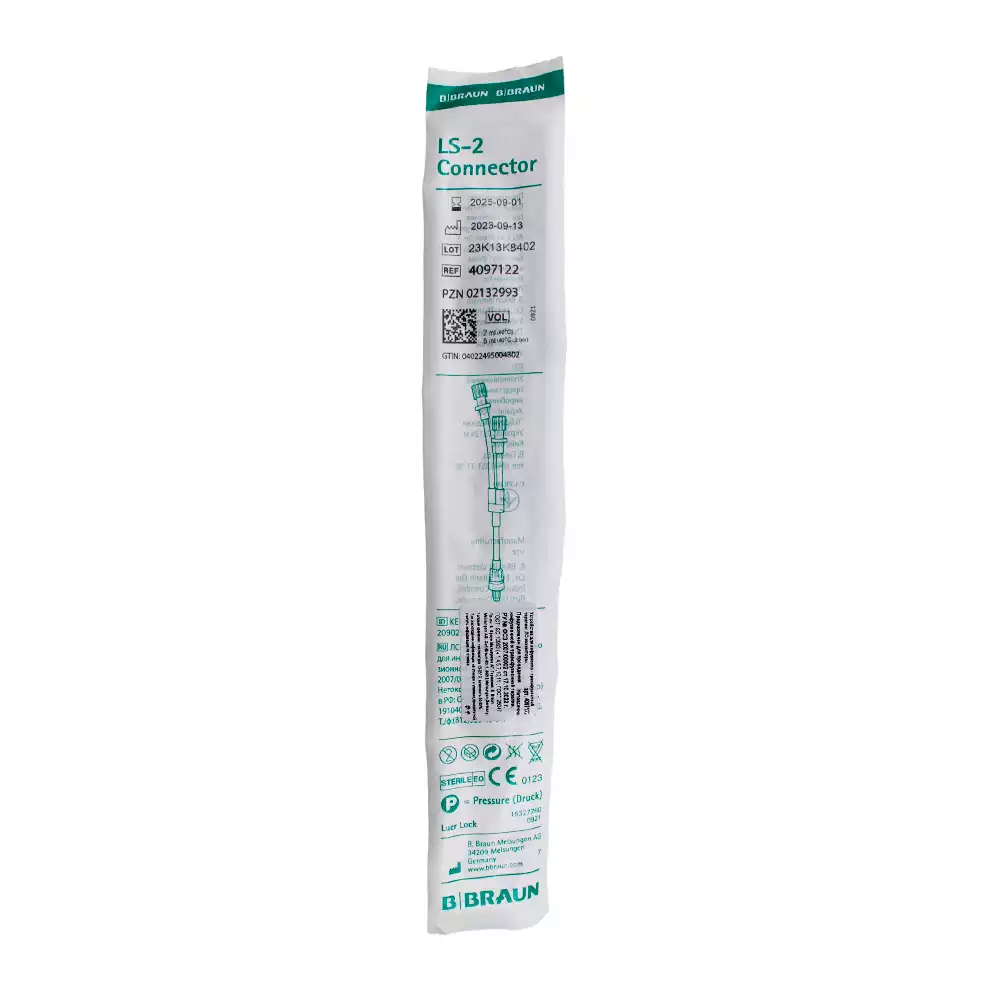 Разветвитель инфузионный ЛС-2, 2 гибких коннектора, 15 см, объем заполнения 1.6мл, вн. Ø 3.0 мм, ПВХ, одноразовый