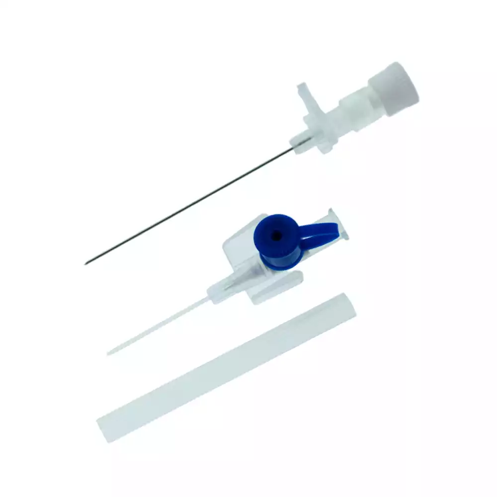 Катетер (канюля) внутривенный Glothin (Глосин) с инъекционным портом и крыльями, 22G