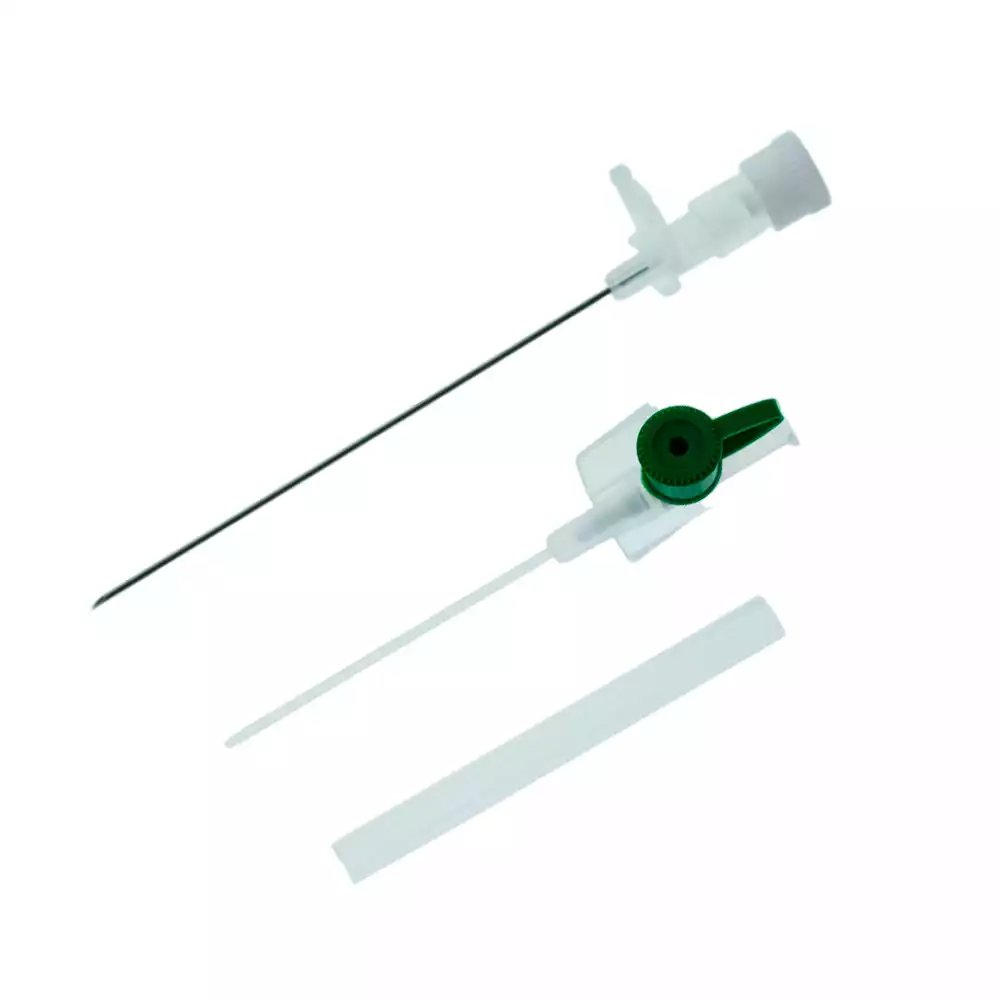Катетер (канюля) внутривенный Glothin (Глосин) с инъекционным портом и крыльями,18G