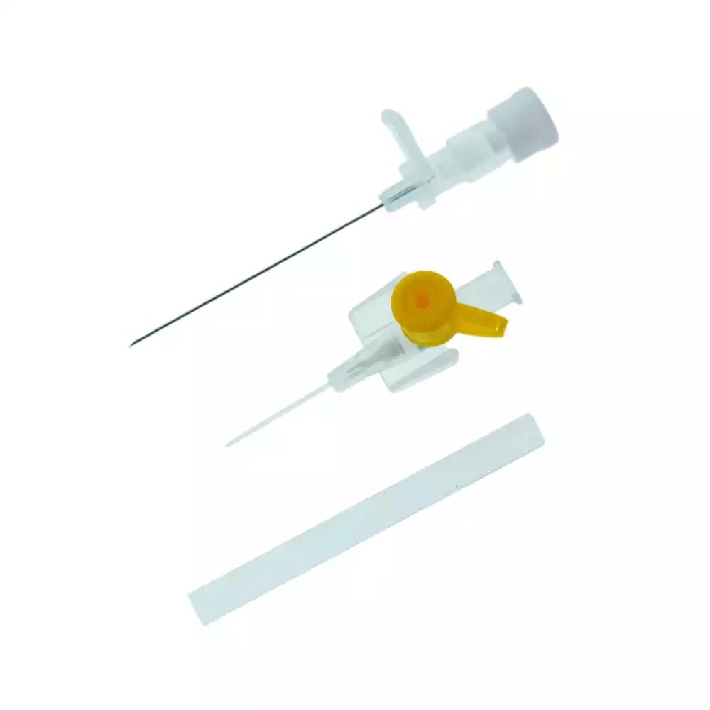 Катетер (канюля) внутривенный Glothin (Глосин) с инъекционным портом и крыльями, 24G