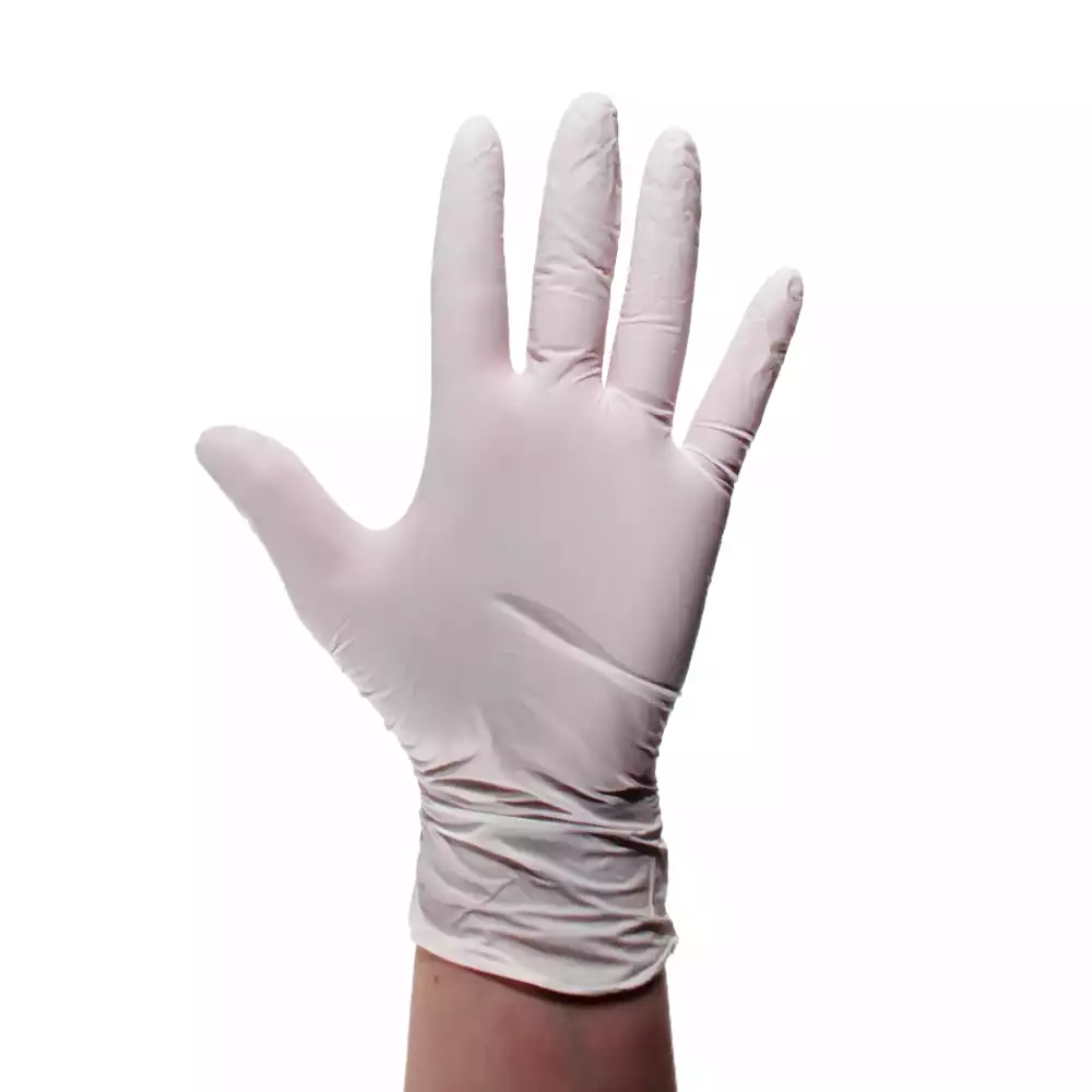 Перчатки Basic Sensitive White, размер M, нитриловые, вес 7,0г/пара, неопудренные, текстурированные на пальцах, цвет белый, нестерильные, упаковка 50пар