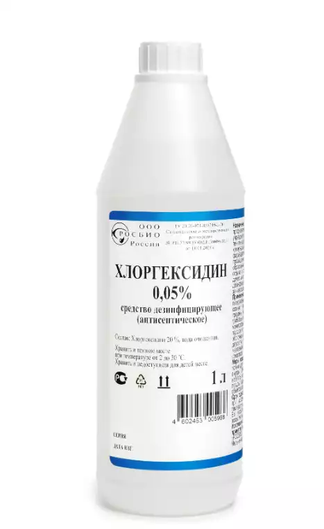 Хлоргексидина биглюконат 0,05%, 1000 мл водный р-р Росбио МК
