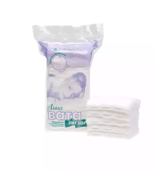 Вата медицинская хирургическая "зиг-заг" 100 гр