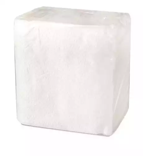 Салфетки бумажные однослойные, размер  24х24 см, №100 белые