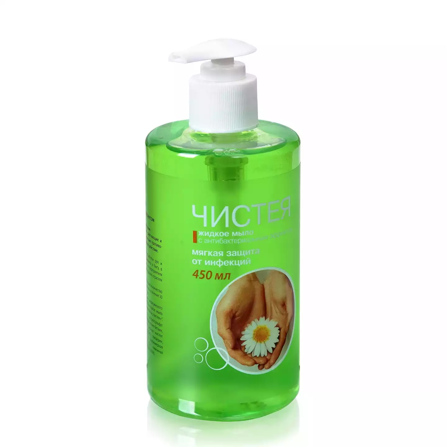 Мыло жидкое Чистея 0,45л, с антибактериальным эффектом